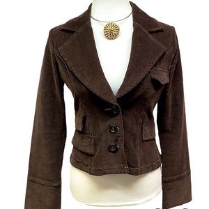 Anthropologie Tulle Brown Corduroy Blazer/Jacket